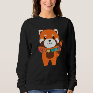 Sweatshirt Arc-en-ciel Gay pride Lgbtq Coeurs Red Panda