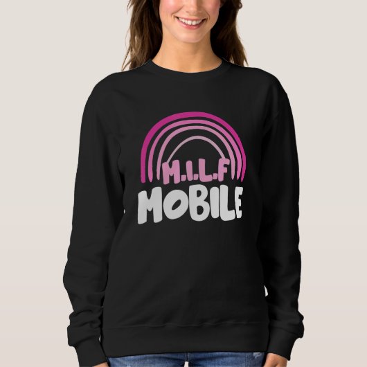 Sweatshirt Arc-en-ciel mobile MILF (Devant)