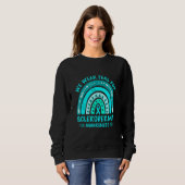 Sweatshirt Arc en ciel Nous portons turquoise pour la sensibi (Devant entier)