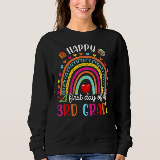 Sweatshirt Arc-en-ciel Premier jour de l'école 3e année Ensei (Devant)