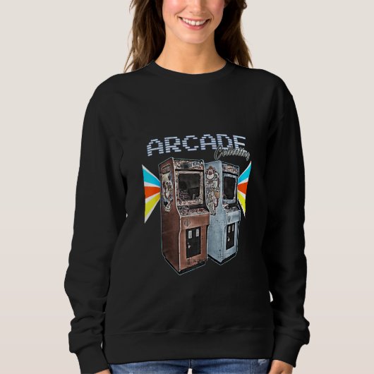 Sweatshirt Arcade Cabinet Machine 1970 1980 1990 (Devant)