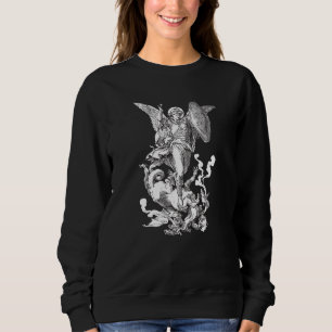 Sweatshirt Archange Saint Michel combattant le dragon cathol