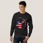 Sweatshirt Archer à thème du drapeau américain (Devant entier)