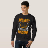 Sweatshirt Archer Archery Is Fletching Awesome Arbalète (Devant entier)