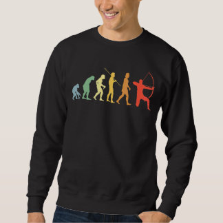 Sweatshirt Archer de tir à l'arc rétro de l'évolution de la B