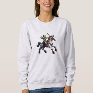Sweatshirt Archer Riding Horse Block Style graphique pour Pix