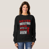 Sweatshirt Archer Un Vieux Homme Avec Une Bow & Arrow Tir À L (Devant entier)