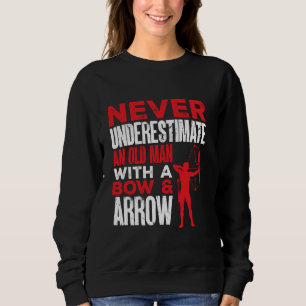 Sweatshirt Archer Un Vieux Homme Avec Une Bow & Arrow Tir À L