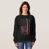 Sweatshirt Archery Arrow American Flag Patriotic Vintage USA  (Devant entier)