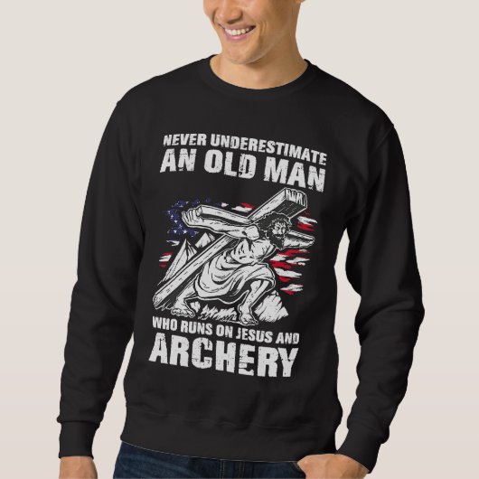 Sweatshirt Archery Dad Christian Bow Hunting Grandpa (Devant)