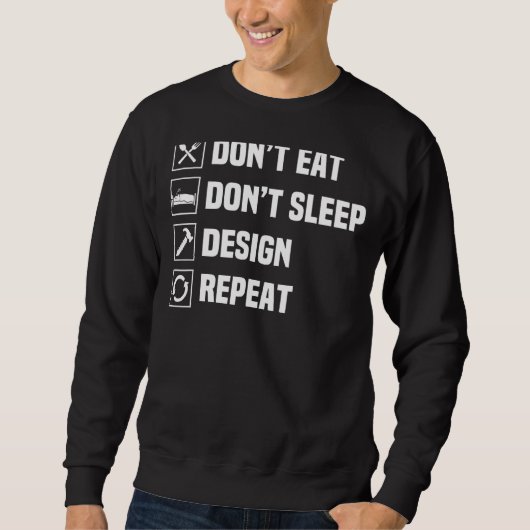 Sweatshirt Architecture L'étudiant ne mange pas le sommeil Ré (Devant)