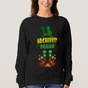Sweatshirt Archiviste Squad Funny Irish St Patrick Day