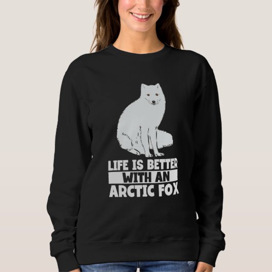 Sweatshirt Arctic Fox Artic Animals Cute Artic Fox Pajamas 8 (Devant)
