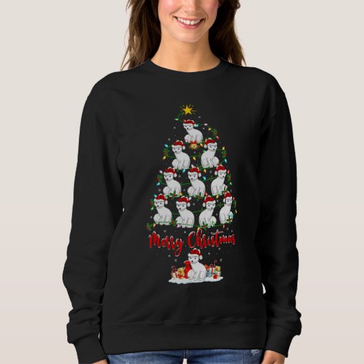 Sweatshirt Arctic Fox Christmas Tree Lights Arctic Fox Xmas (Devant)