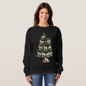 Sweatshirt Arctic Wolf  Xmas Lights Arctic Wolf Christmas Tre (Devant entier)