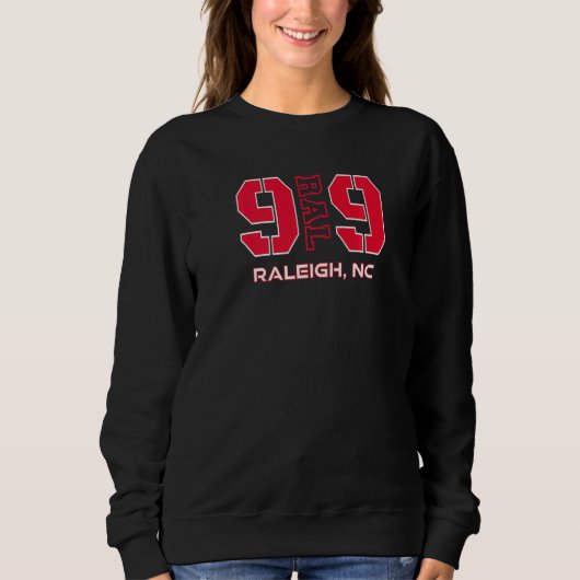 Sweatshirt Area Code 919 Raleigh North Carolina  NC GPS Coord (Devant)