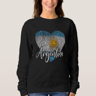 Sweatshirt Argentine dans mon ADN empreintes digitales Coeur