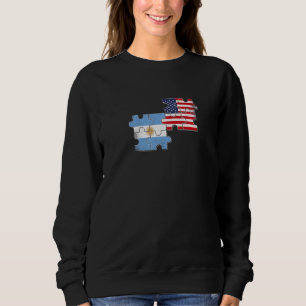 Sweatshirt Argentine Drapeau USA Pays D'origine Argentin Amér