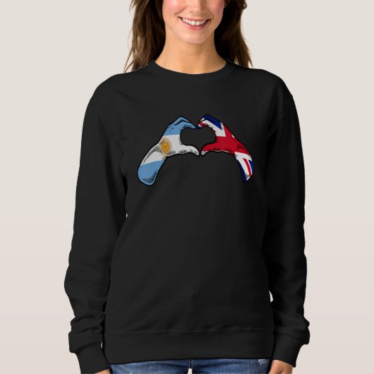 Sweatshirt Argentinian British Flag - Argentine United Kingdo (Devant)
