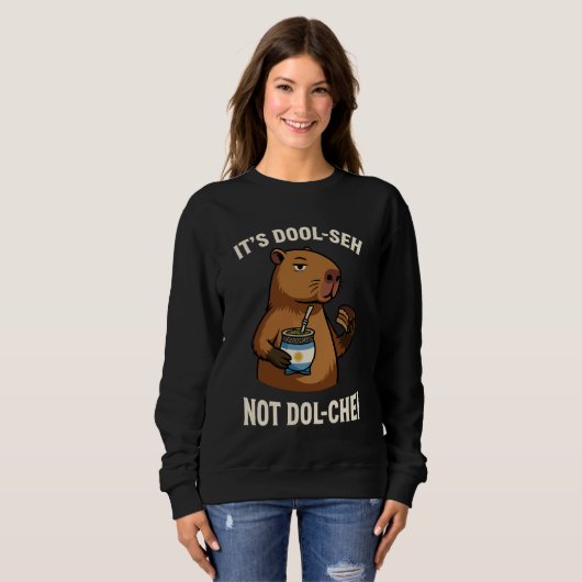 Sweatshirt Argentinian Capybara Yerba Mate Dulce de Leche Arg (Devant entier)