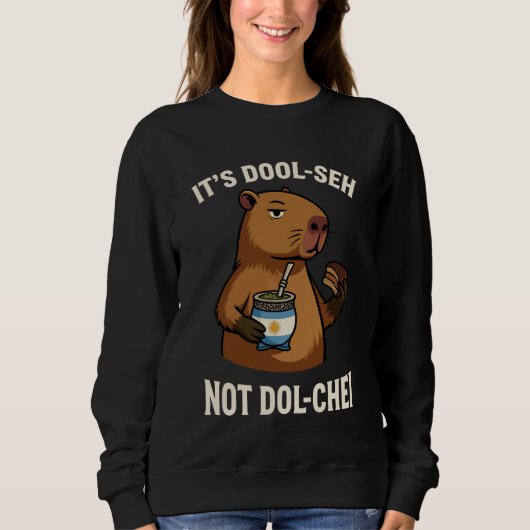 Sweatshirt Argentinian Capybara Yerba Mate Dulce de Leche Arg (Devant)