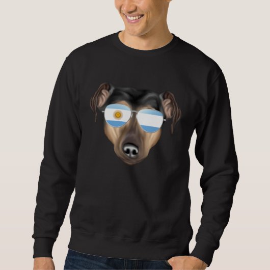 Sweatshirt Argentinian Flag Manchester Terrier Dog Argentina  (Devant)
