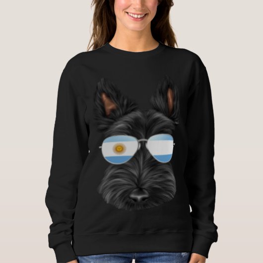 Sweatshirt Argentinian Flag Scottish Terrier Dog Argentina Po (Devant)
