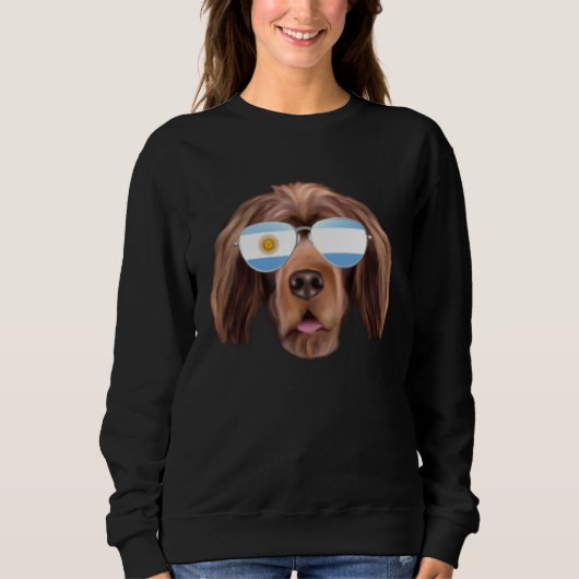 Sweatshirt Argentinian Flag Sussex Spaniel Dog Argentina Pock (Devant)