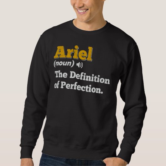Sweatshirt Ariel Nom cadeau personnalisé Nom anniversaire Déf (Devant)