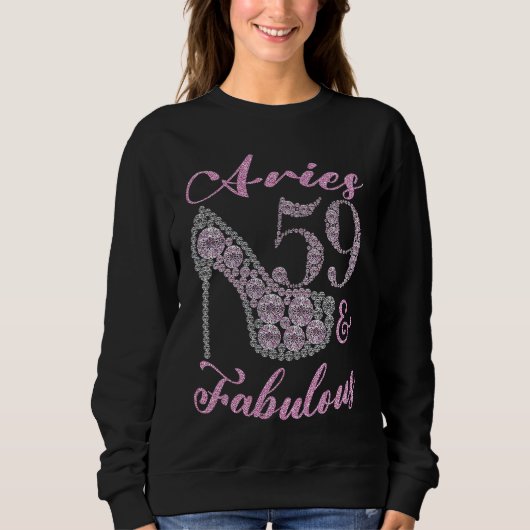 Sweatshirt Aries 59 & Fabulously Sparkly High Heels 59th Happ (Devant)