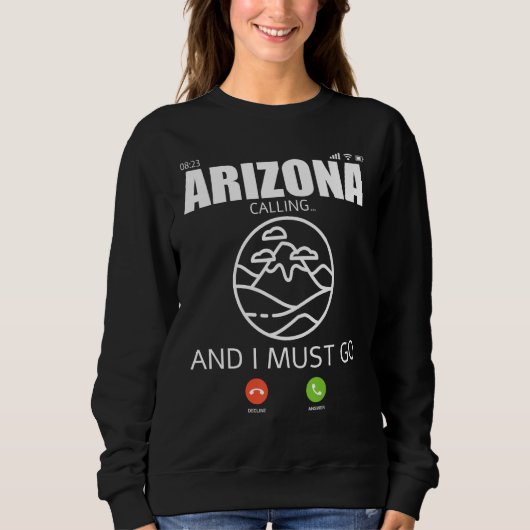 Sweatshirt Arizona Travel Camp Vacation Trip Hiking And Backp (Devant)