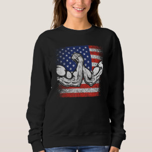 Sweatshirt Arm Wrestling USA Flag Armwrestling Sports Power P