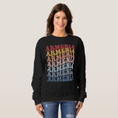 Sweatshirt Armenia Groovy Retro Armenian (Devant entier)