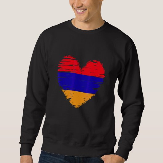 Sweatshirt Arménie Coeur drapeau arménien Fierté arménienne (Devant)