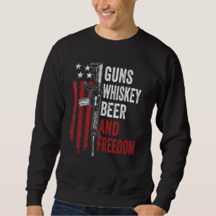 Sweatshirt Armes À Feu Bière Whisky Et Liberté Boire Ar15 Arm