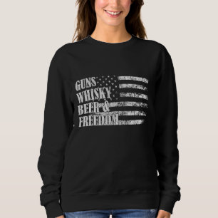 Sweatshirt Armes Whiskey Bière Et Liberté Vétérinaire América