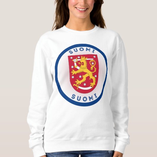 Sweatshirt Armoiries de Finlande de forme circulaire (Devant)