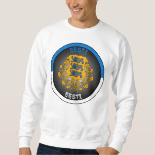 Sweatshirt Armoiries d'Estonie de forme circulaire