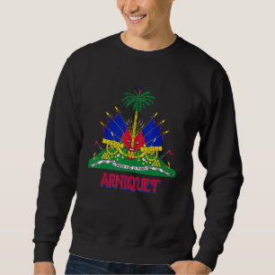 Sweatshirt Arniquet Haïti Drapeau Emblème Manteau D'Arme Indé