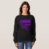 Sweatshirt Arnold Chiari Malformation Warrior Fight Awareness (Devant entier)