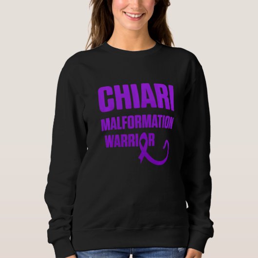 Sweatshirt Arnold Chiari Malformation Warrior Fight Awareness (Devant)