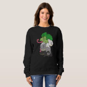 Sweatshirt Aromantic Drapeau Genre Fierté Lgbtq Chameleon (Devant entier)