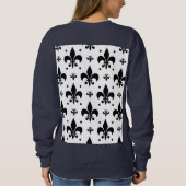 Sweatshirt Arrière - plan blanc Fleur-de-lis Motif design (Dos)