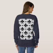 Sweatshirt Arrière - plan blanc Fleur-de-lis Motif design (Dos entier)