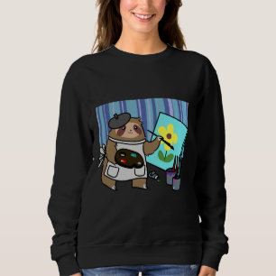 Sweatshirt Arrière - plan rayé de la fente de peintre