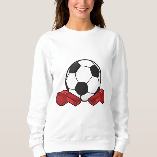 Sweatshirt Arrivée sifflet & balle de football (Devant)