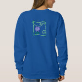 Sweatshirt Art Abstrait de Fleur Violette à Porter (Dos)