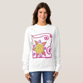 Sweatshirt Art abstrait de soleil à porter (Devant entier)