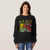 Sweatshirt Art abstrait funky à porter (Devant entier)