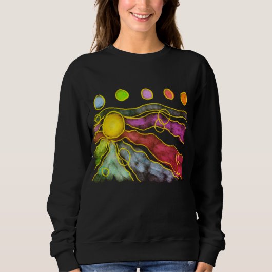 Sweatshirt Art abstrait funky à porter (Devant)